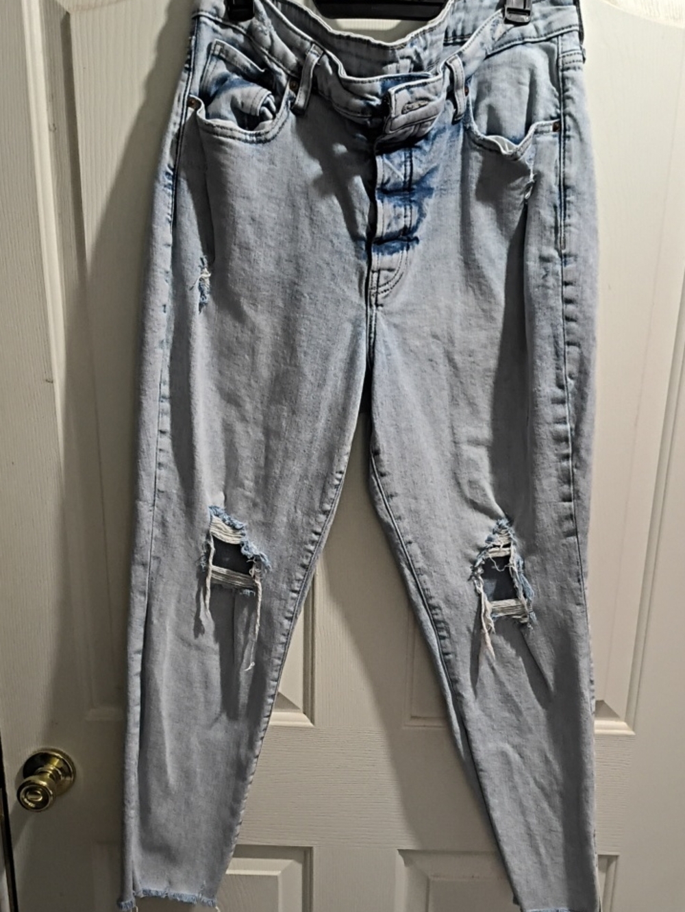Old Navy Light Blue Distressed Boyfriend Jeans
